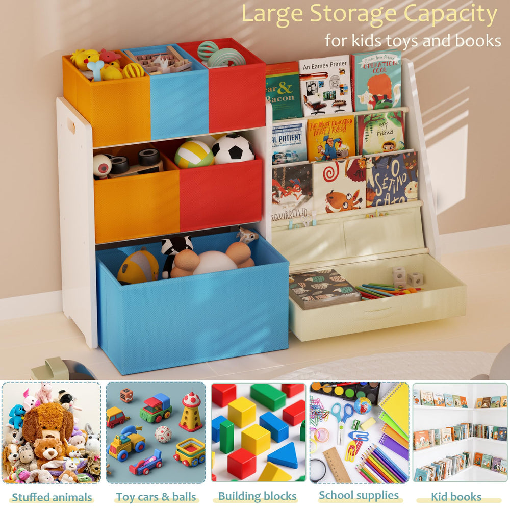 Tohiasen 3-tier bookshelf keeps books sorted for quick page turns.