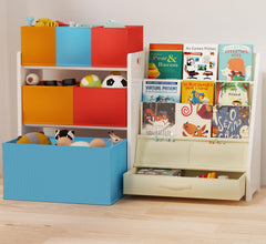 Tohiasen Toy Organizer 6-bin storage front view shows easy reach for kids.