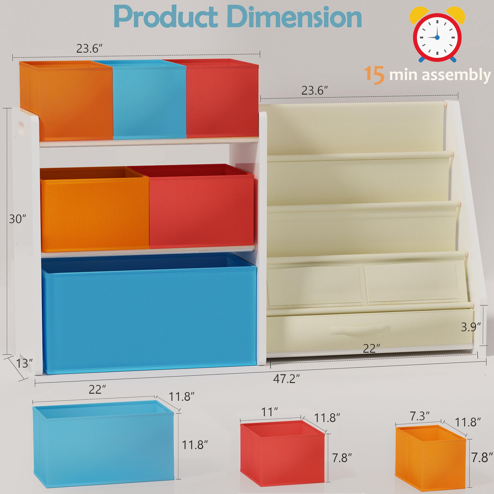 Tohiasen flat-pack assembly demonstrates quick 15-minute setup.