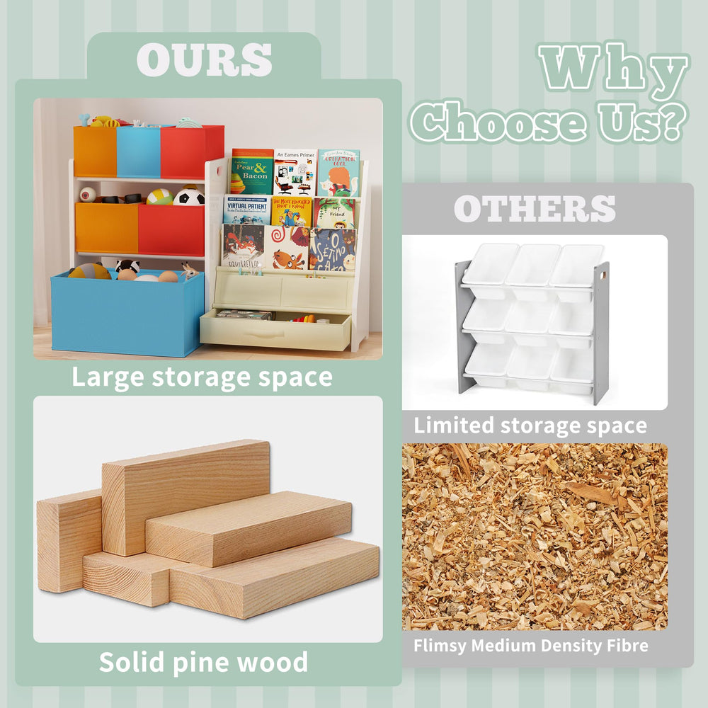 Tohiasen space-saving design helps keep play areas tidy and functional.