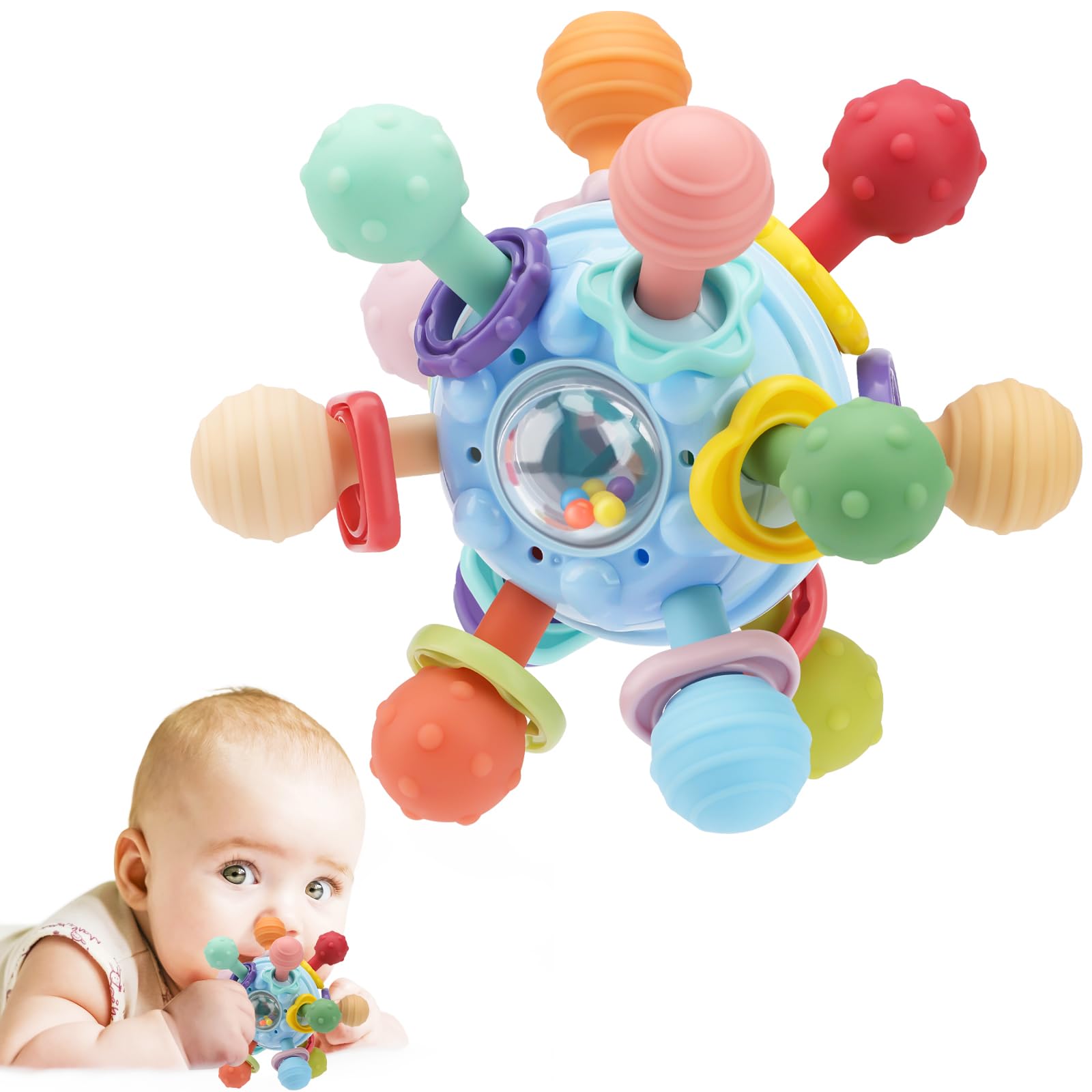 TOHIBEE baby Montessori sensory toy for 0-6 months stimulates exploration and grasping