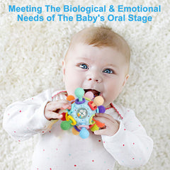 TOHIBEE silicone teether with soft textures eases teething safely