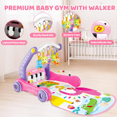 Toidgy baby push walker supports mobility with interactive lights and music.
