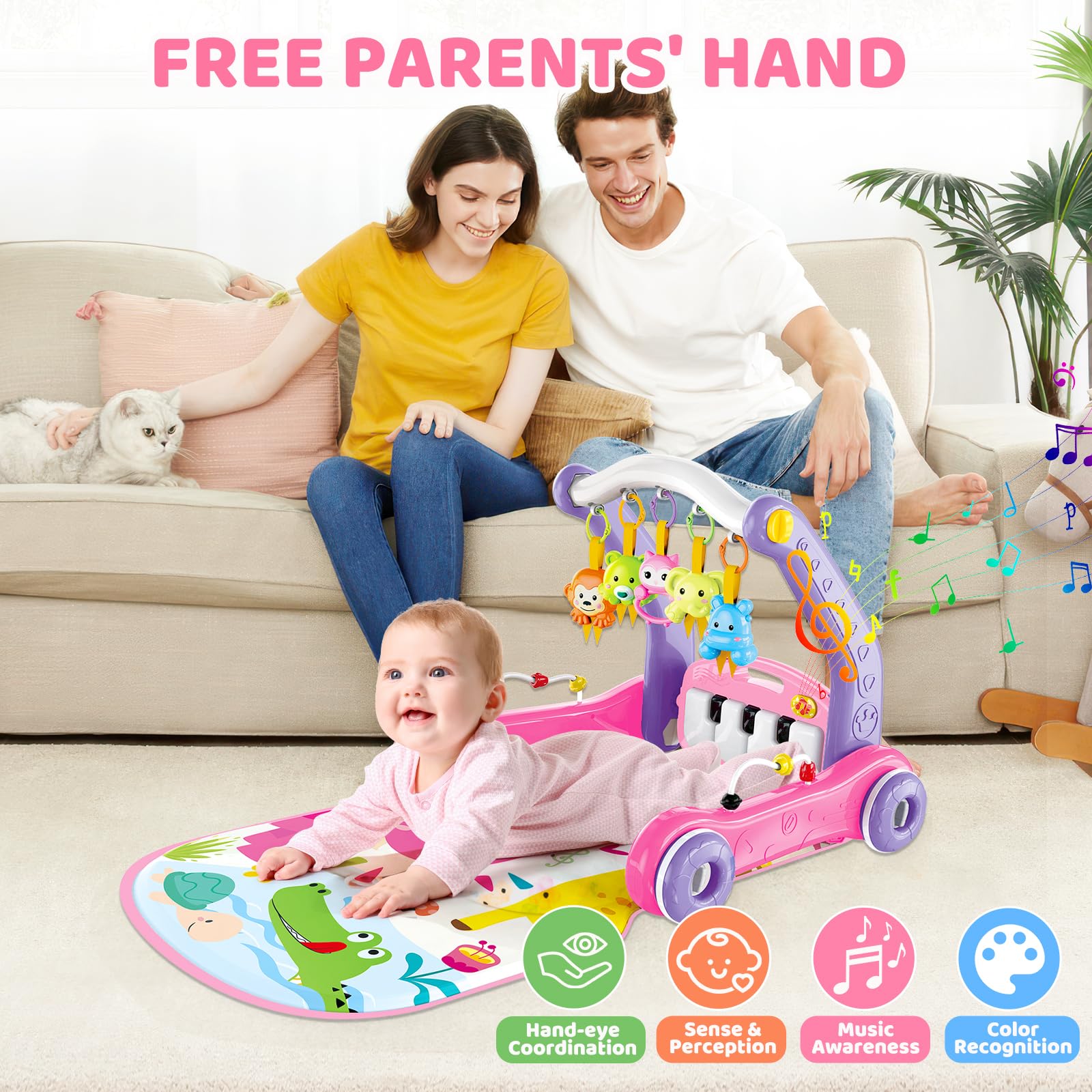 Toidgy detachable animal rattles attach to crib or play area.