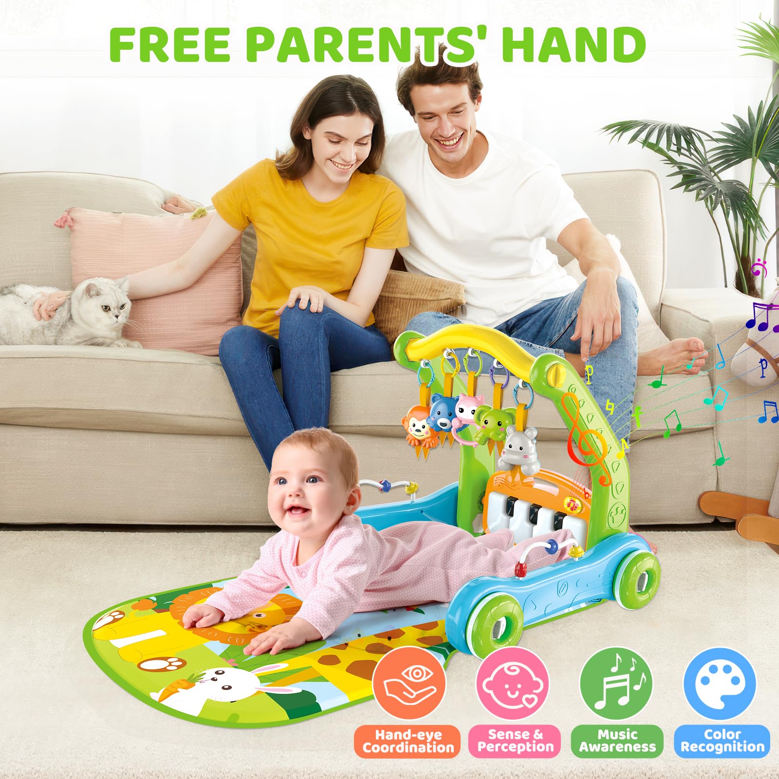 Toidgy soft breathable fabric keeps baby comfortable during play.