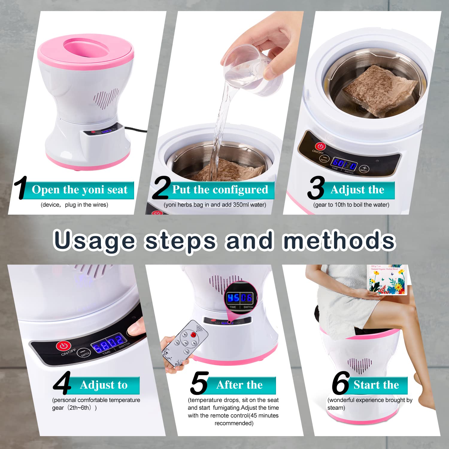 TOKPELA Yoni Steam Pot offers 350ml capacity for complete sessions