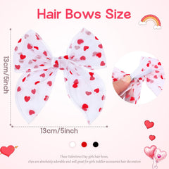 TOKUFAGU girls hair clip ready for Valentine party outfits.