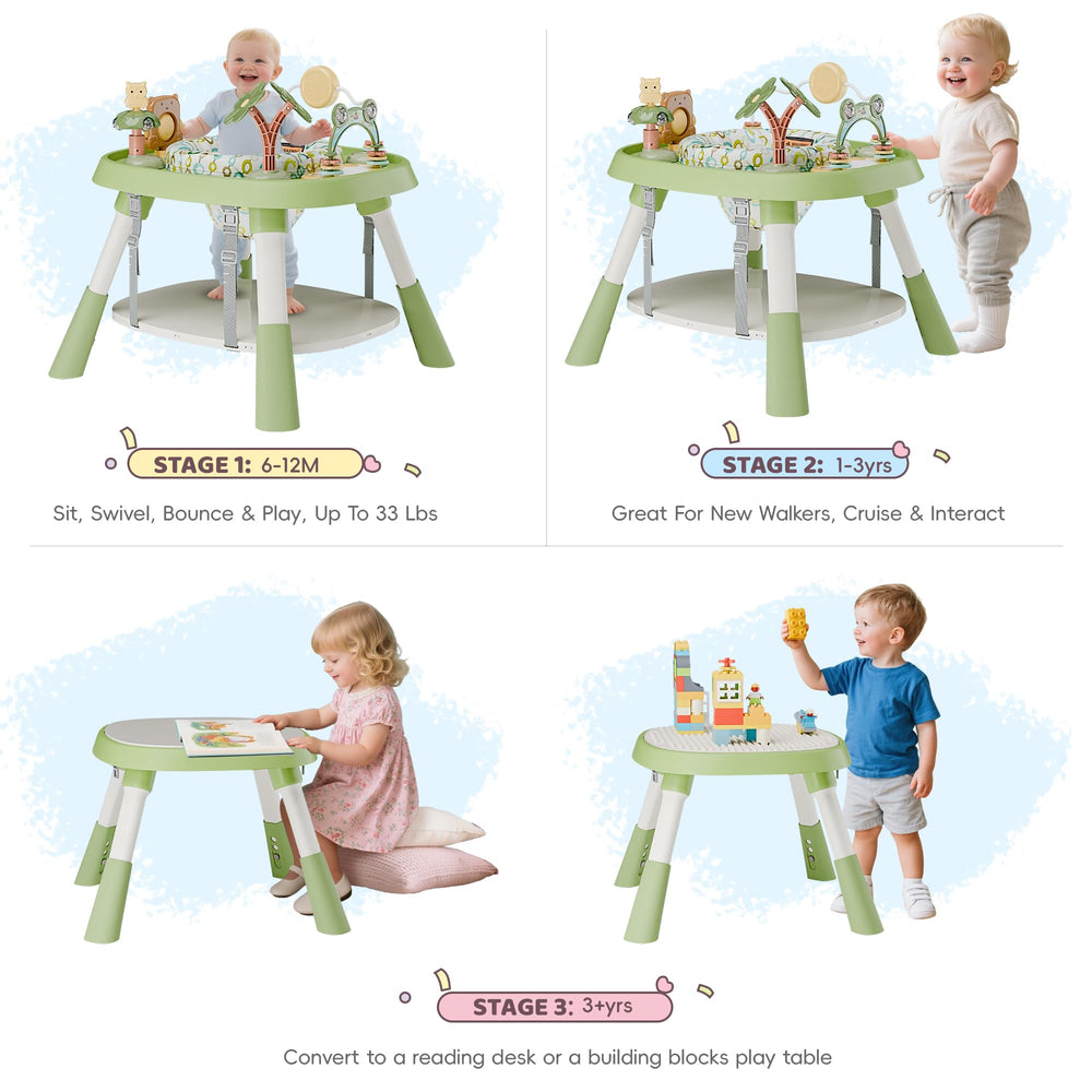 TOLEAD Baby Activity Center with 360-degree swivel seat for exploration
