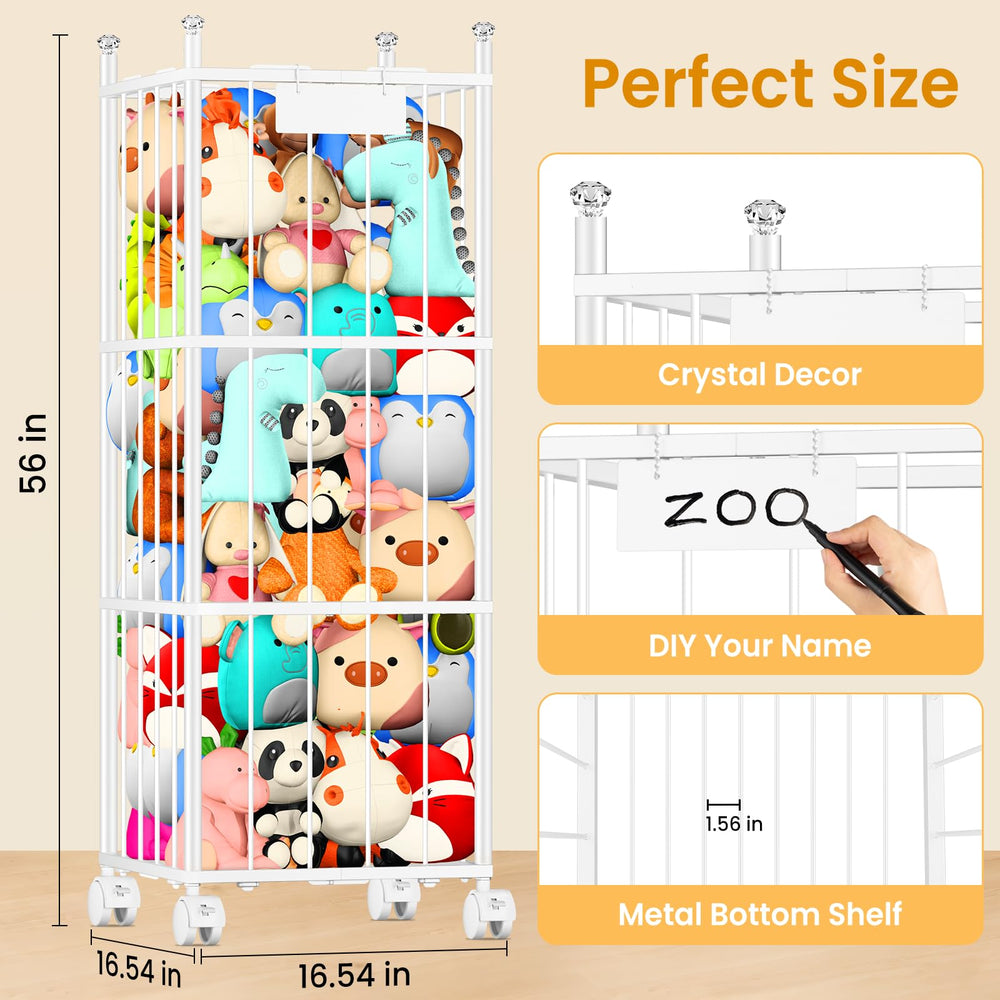 TomCare extra-large storage stand front view organized for easy access