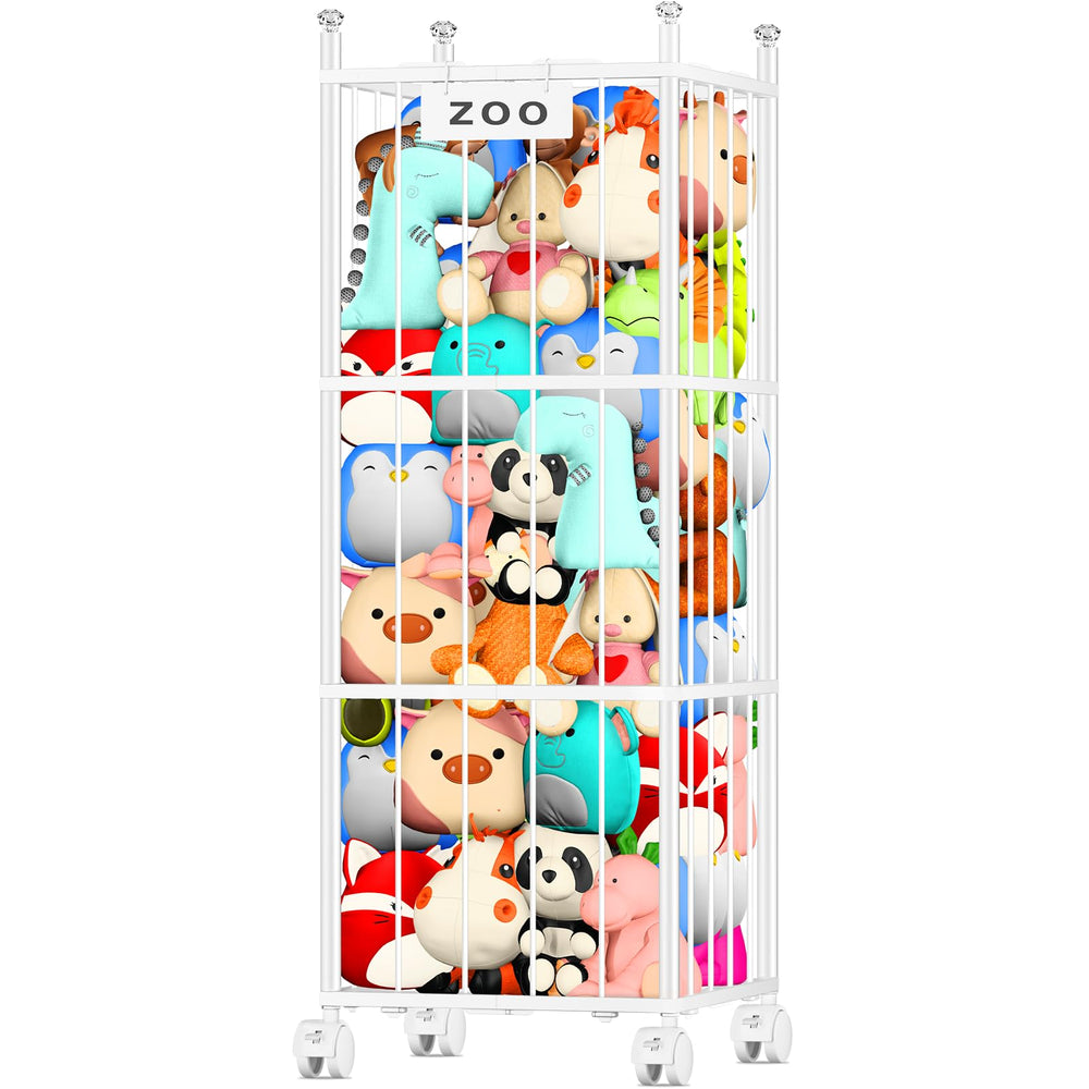 TomCare extra-large storage stand side view for plush collection display