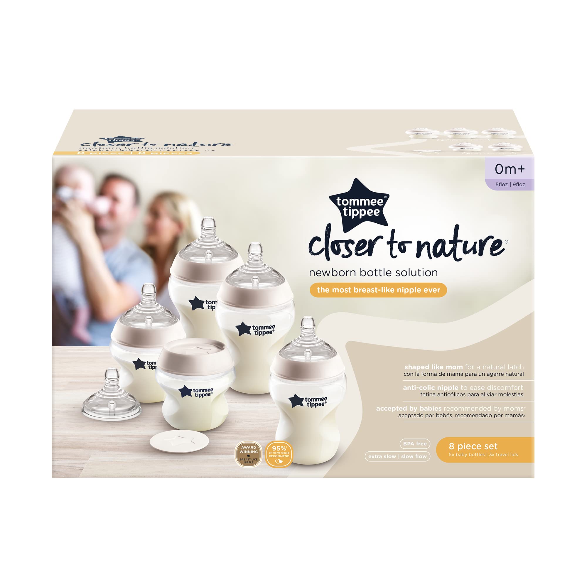 Tommee Tippee BPA-free bottle material for everyday feeding.