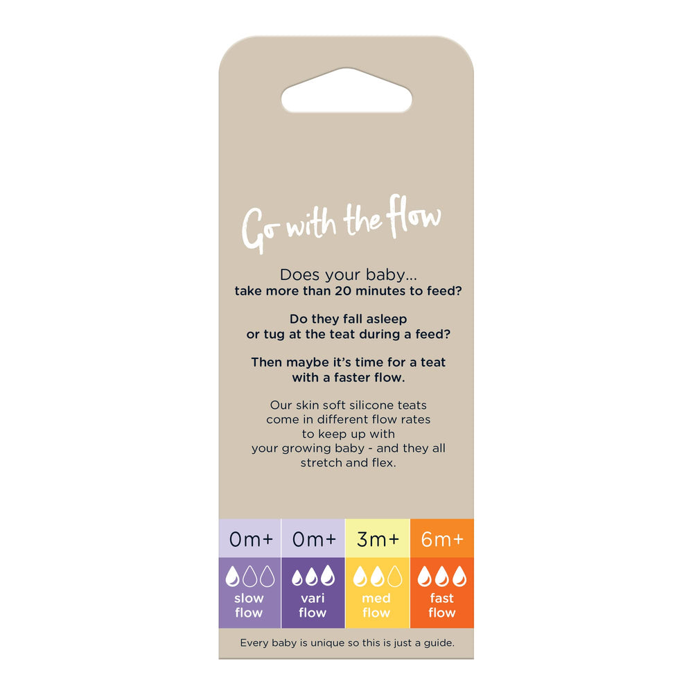 Tommee Tippee CTN Teats Medium Flow anti-colic design helps calmer feeds