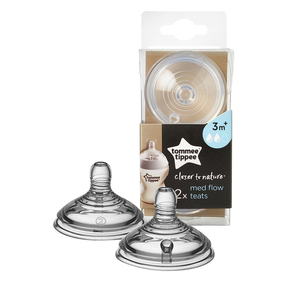 Tommee Tippee CTN Teats Medium Flow breast-like silicone texture supports comfy feeds