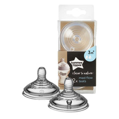 Tommee Tippee CTN Teats Medium Flow breast-like silicone texture supports comfy feeds