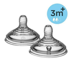 Tommee Tippee CTN Teats Medium Flow anti-colic valve visibly reduces air intake