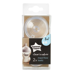 Tommee Tippee CTN Teats Medium Flow natural latch action illustration for transitioning