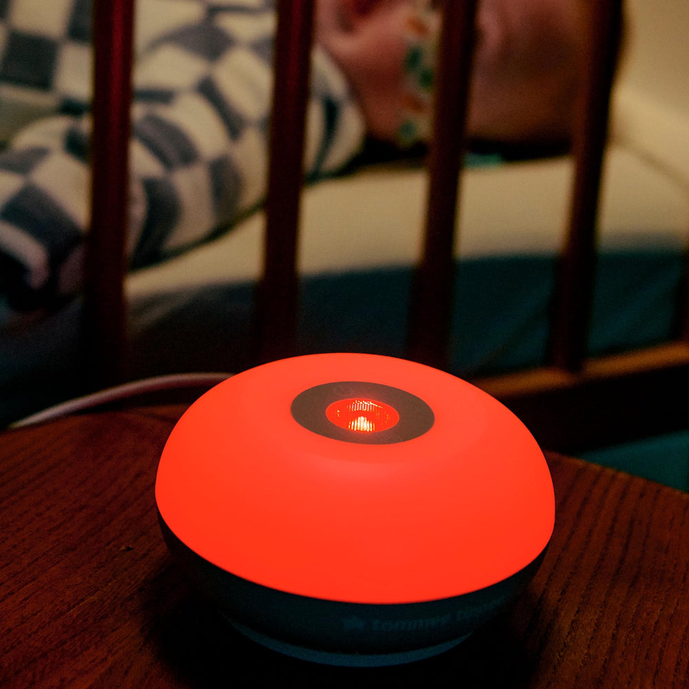 Tommee Tippee Dreammaker cry-sensor detects cries and responds with soothing cues.