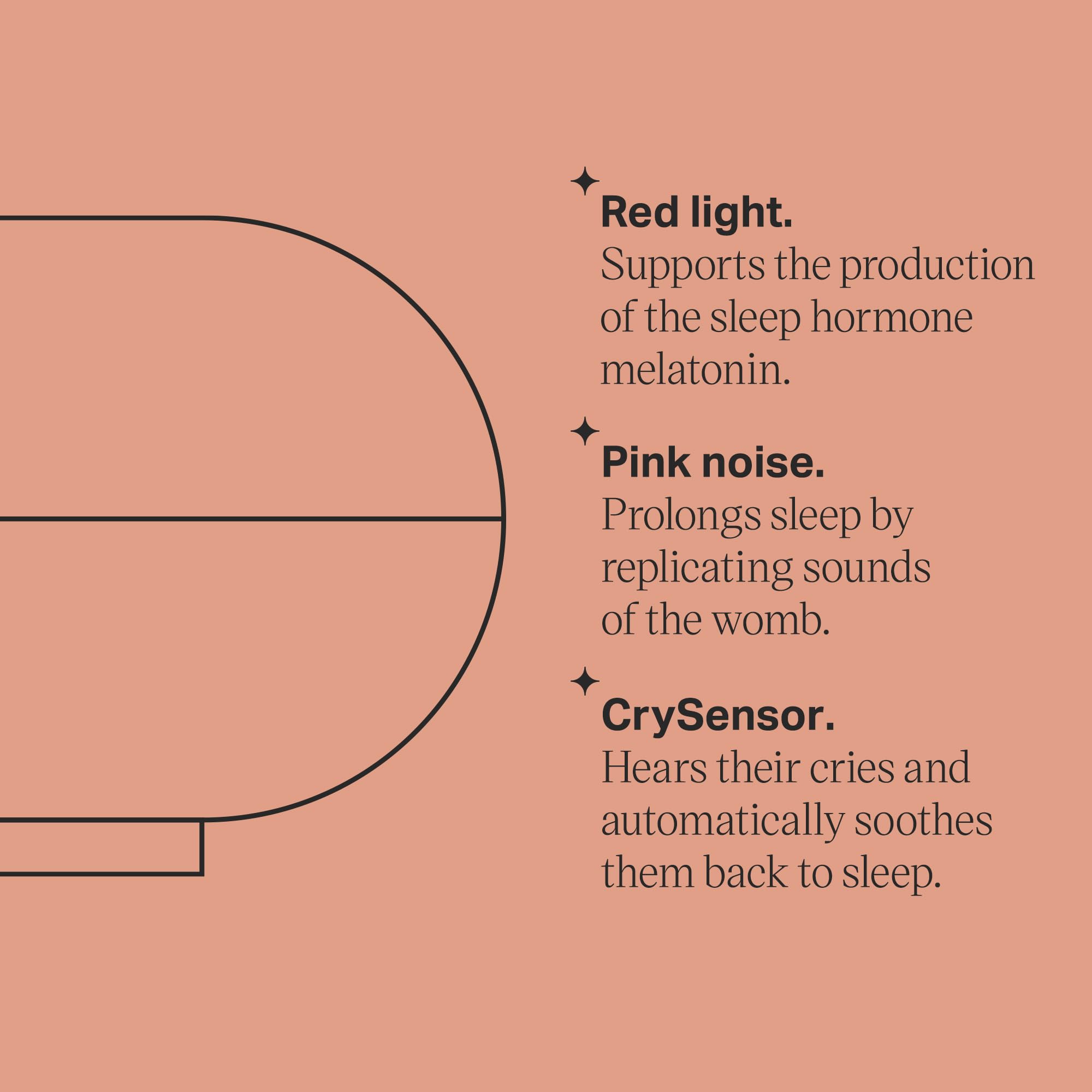 Tommee Tippee Dreammaker simulates ideal sleep conditions for smoother nights.