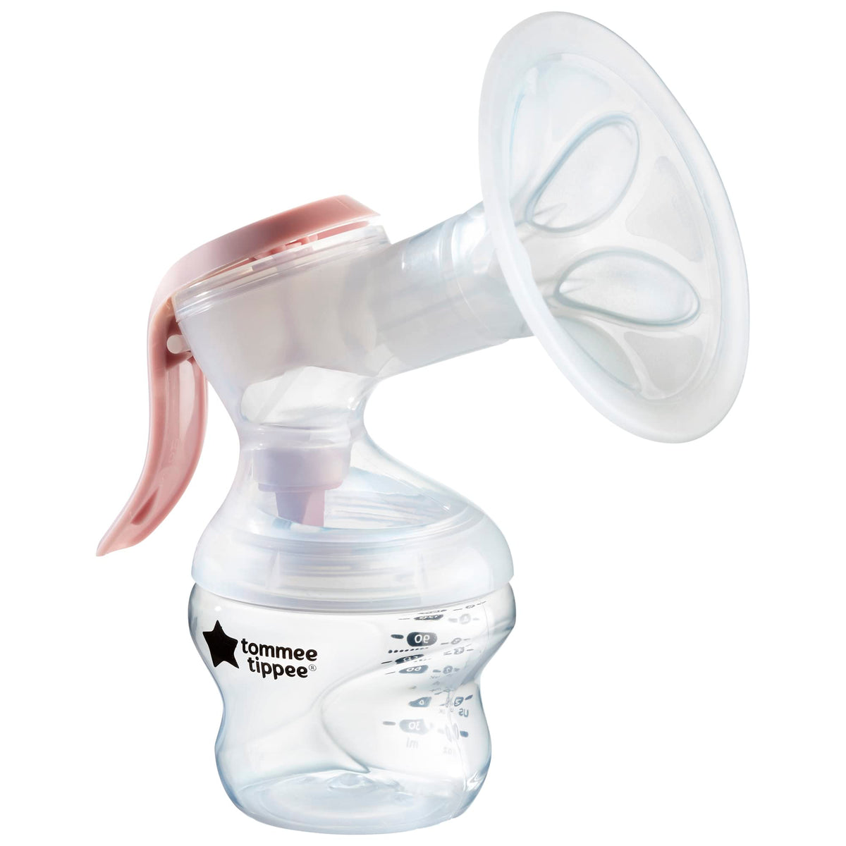 Tommee Tippee Made for Me breast pump with massaging petals helps support milk flow for easier pumping.