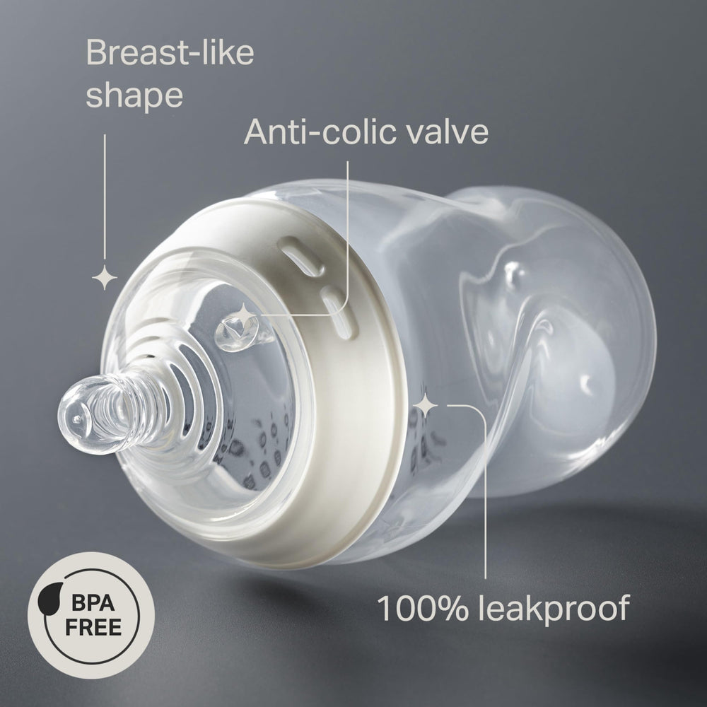 Tommee Tippee Natural Start anti-colic valve reduces air intake during feeds