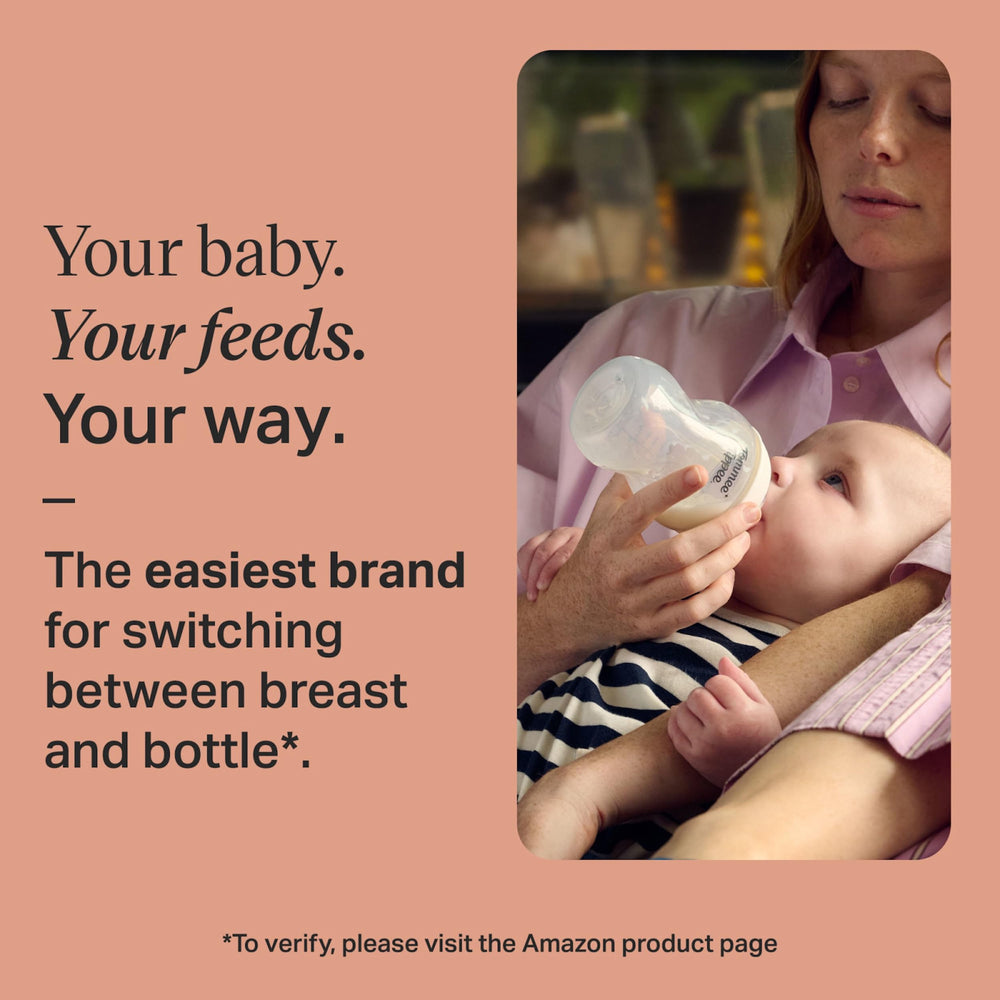 Tommee Tippee Natural Start breast-like nipple promotes natural latch during feeds