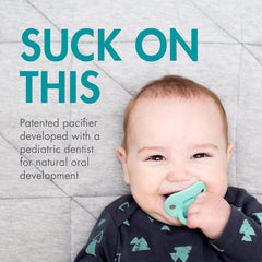 TOMY Jewl gem-shaped nipple guides tongue for a calmer sucking experience.