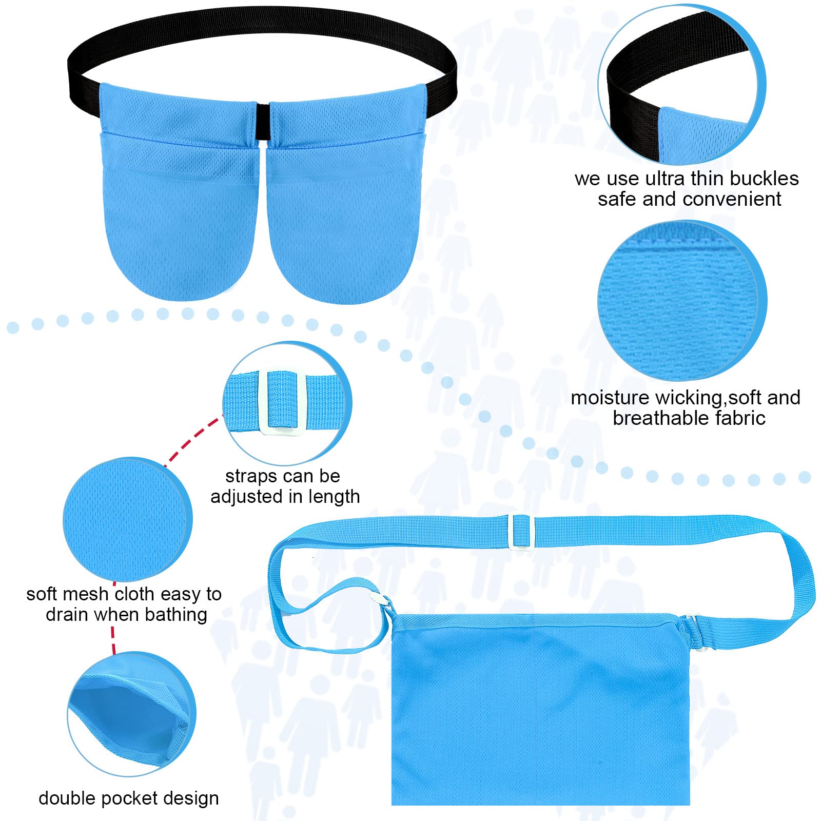 Tondiamo dual-pouch design holds two drain bottles securely.