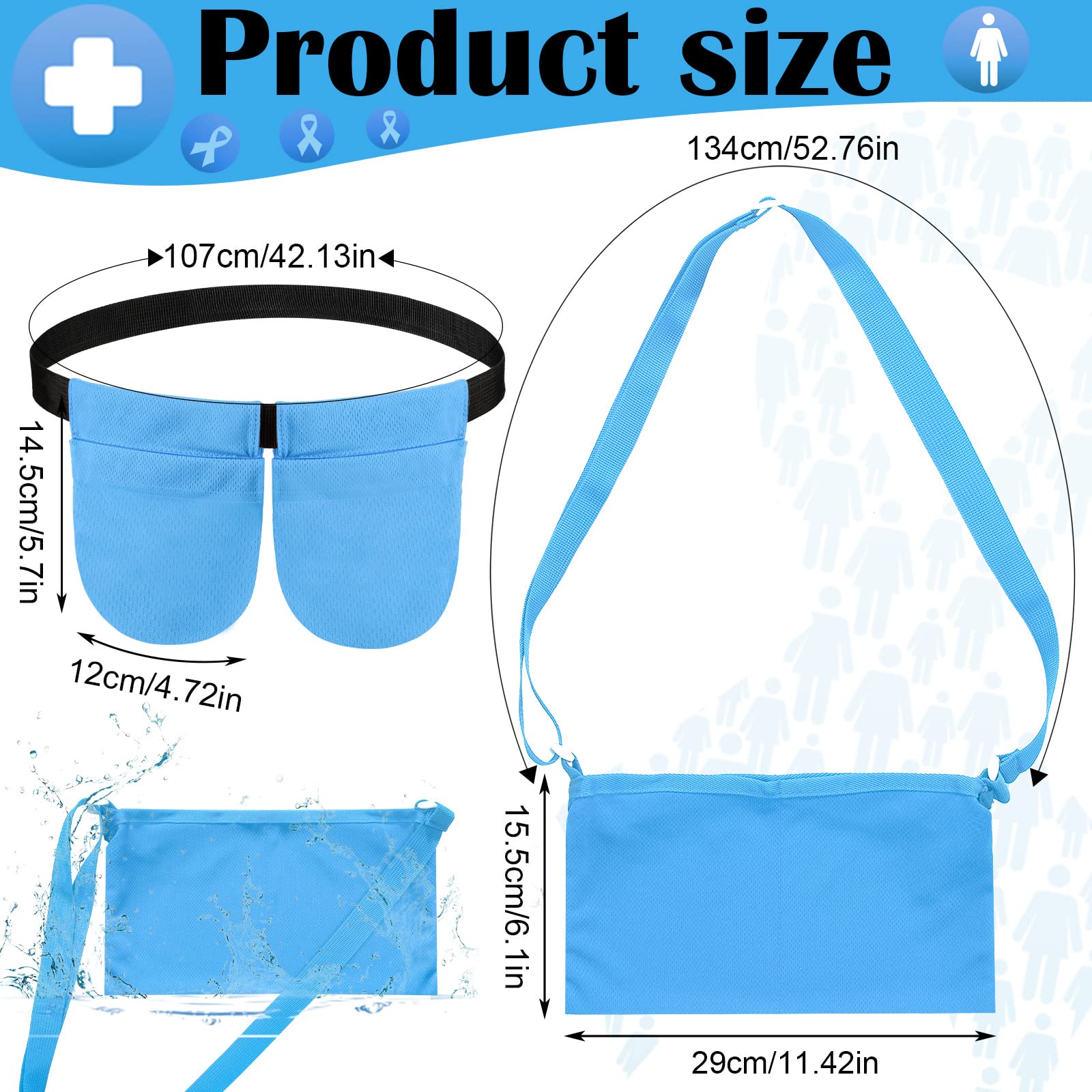 Tondiamo shower bag in use with mesh design for easy shower access.