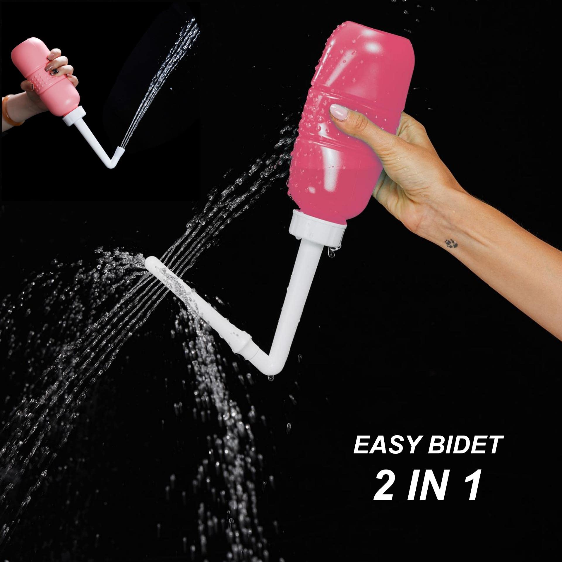TONELIFE pink 300ml peri bottle for postpartum and travel care.