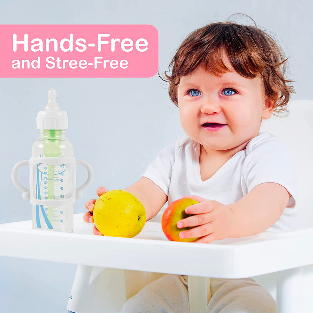 TonGass dishwasher safe silicone bottle handles for quick cleanup after meals.