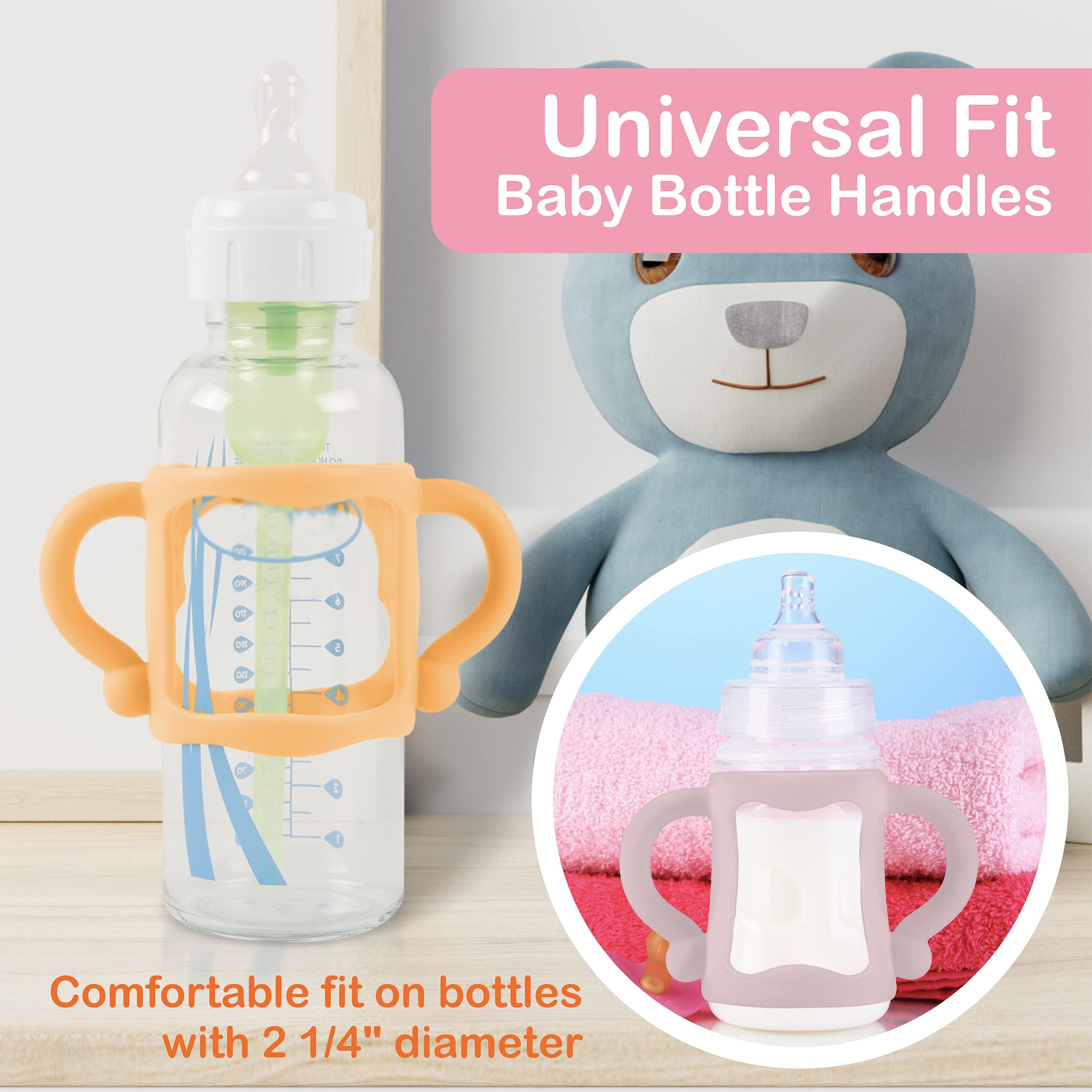 TonGass pink bottle handles with ergonomic dual grips on a bottle.
