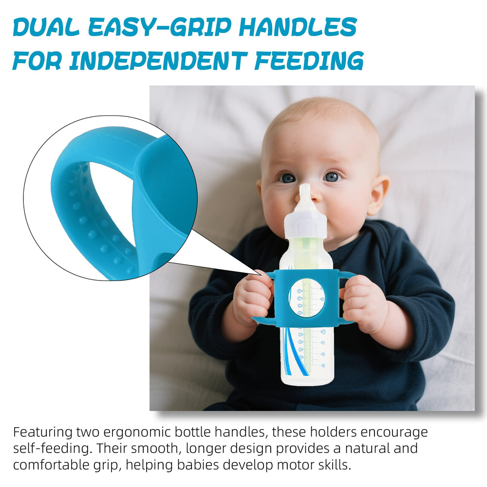 TongGass dual-handle bottle holders support independent feeding and motor skills.