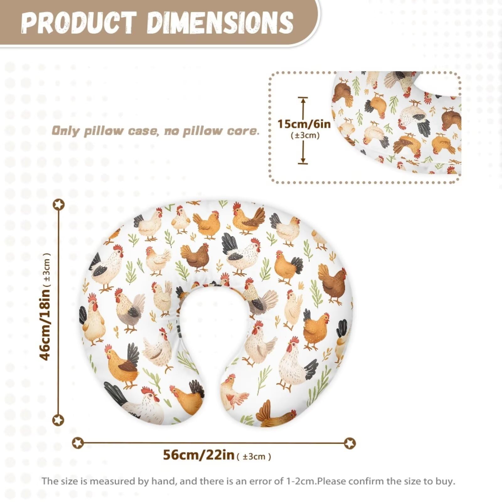 Tongluoye sunflower pattern nursing pillow cover enhances nursery decor
