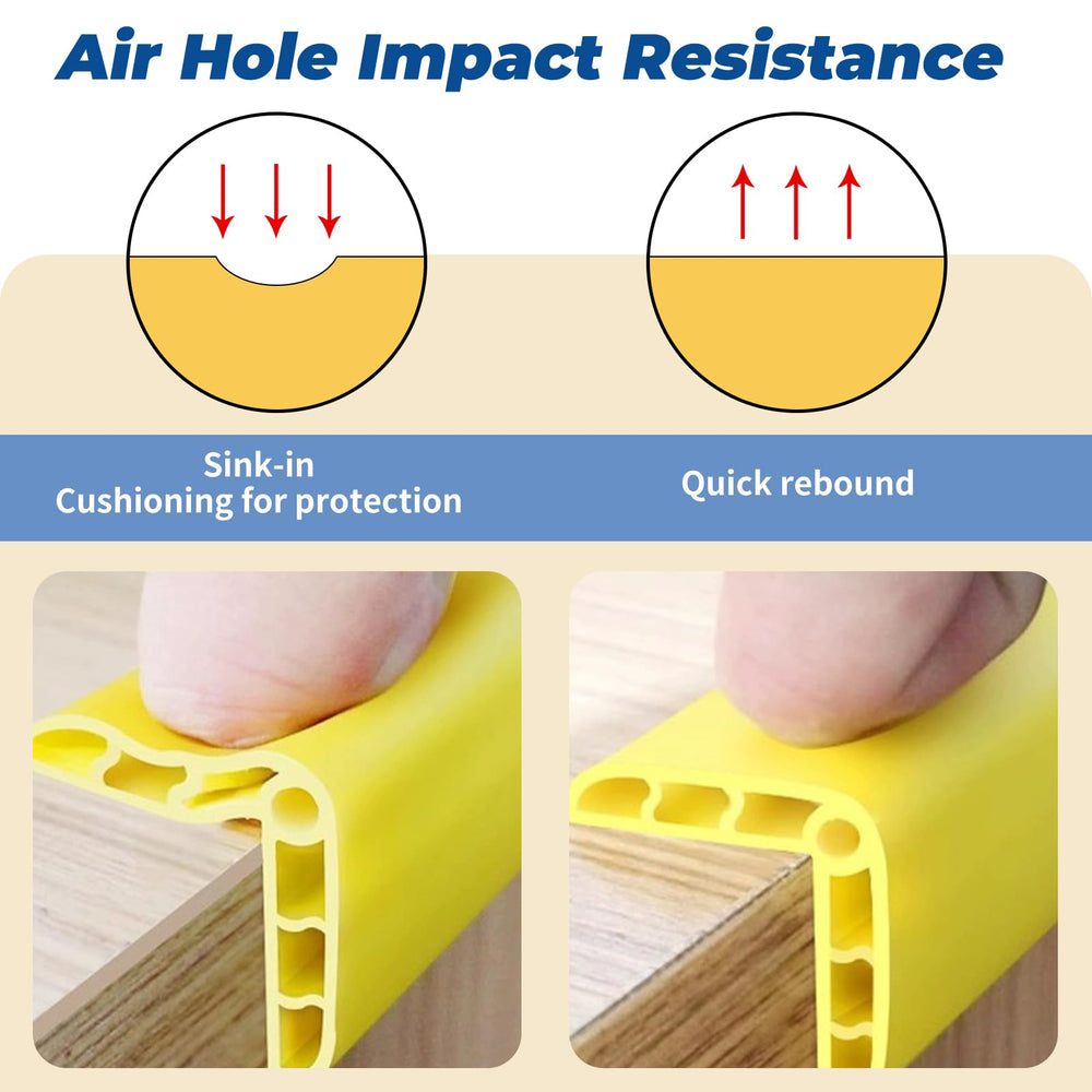 Tongmo 1x1x36-inch edge guard on wall cushions sharp corners for kids.