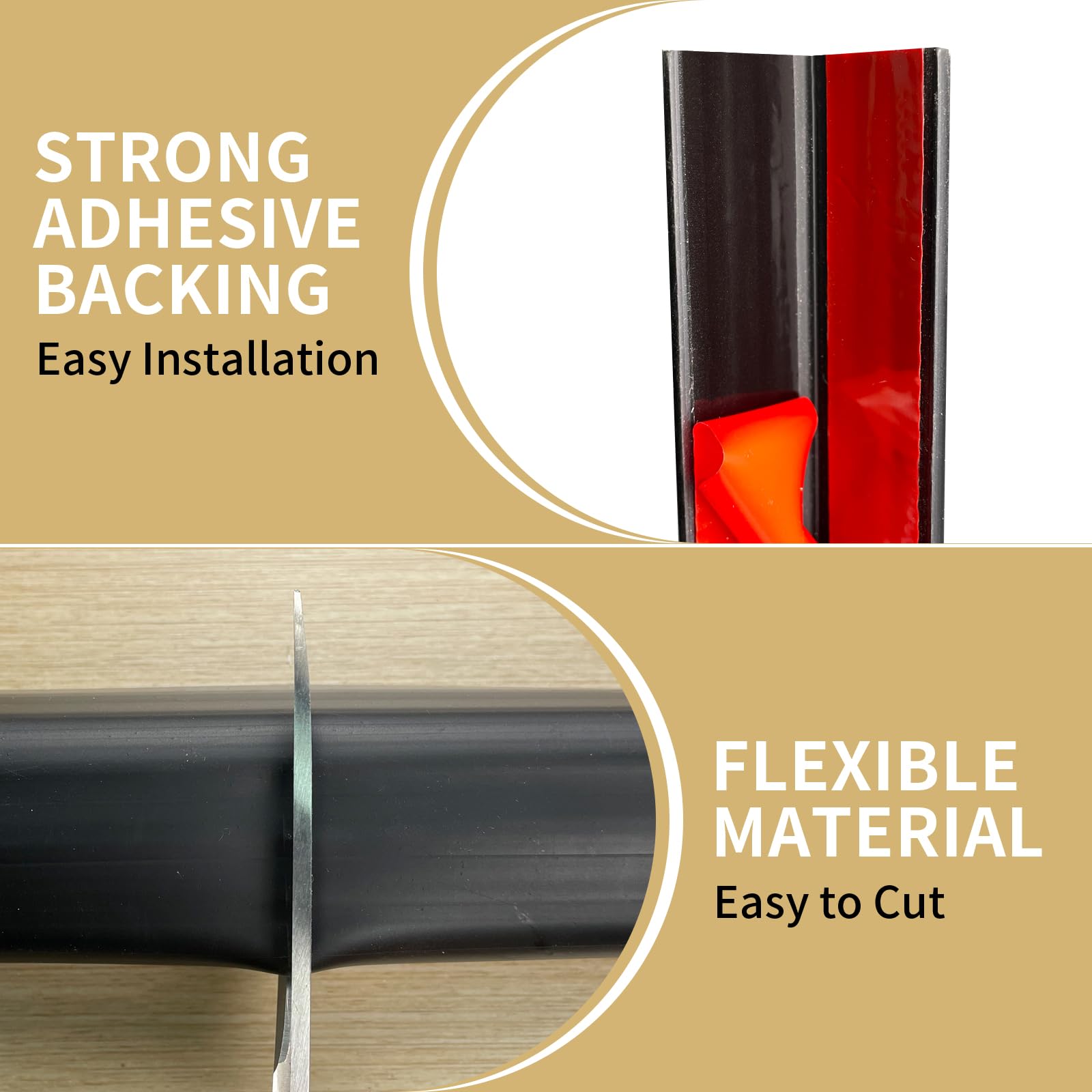 Tongmo soft rubber material close-up demonstrates durable edge protection.