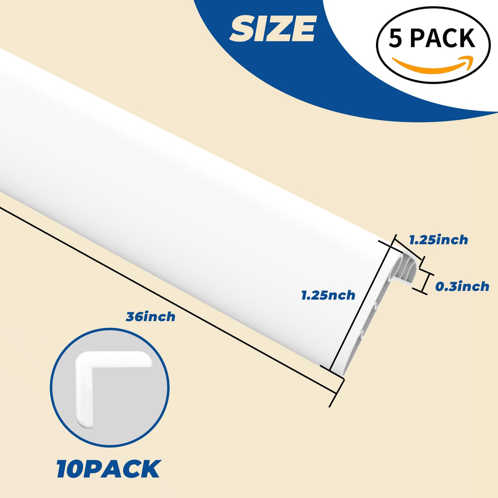 Tongmo wall corner protector installation close-up shows the easy self-adhesive backing.