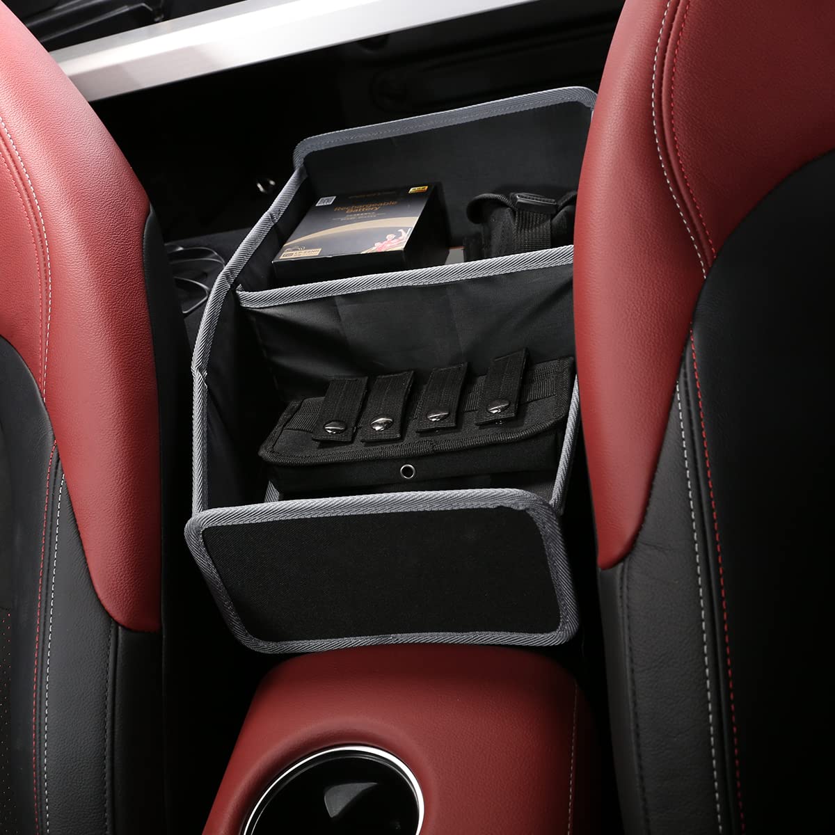 TongSheng seat organizer folds away to save space when not needed.