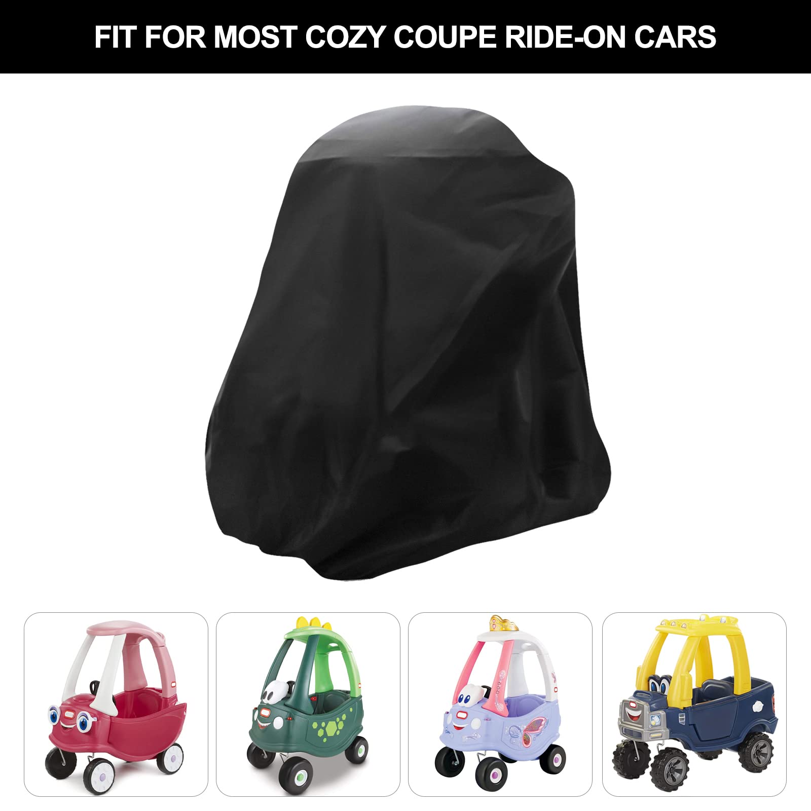Tonhui Cozy Coupe cover front angle shows adjustable drawstring for secure fit.