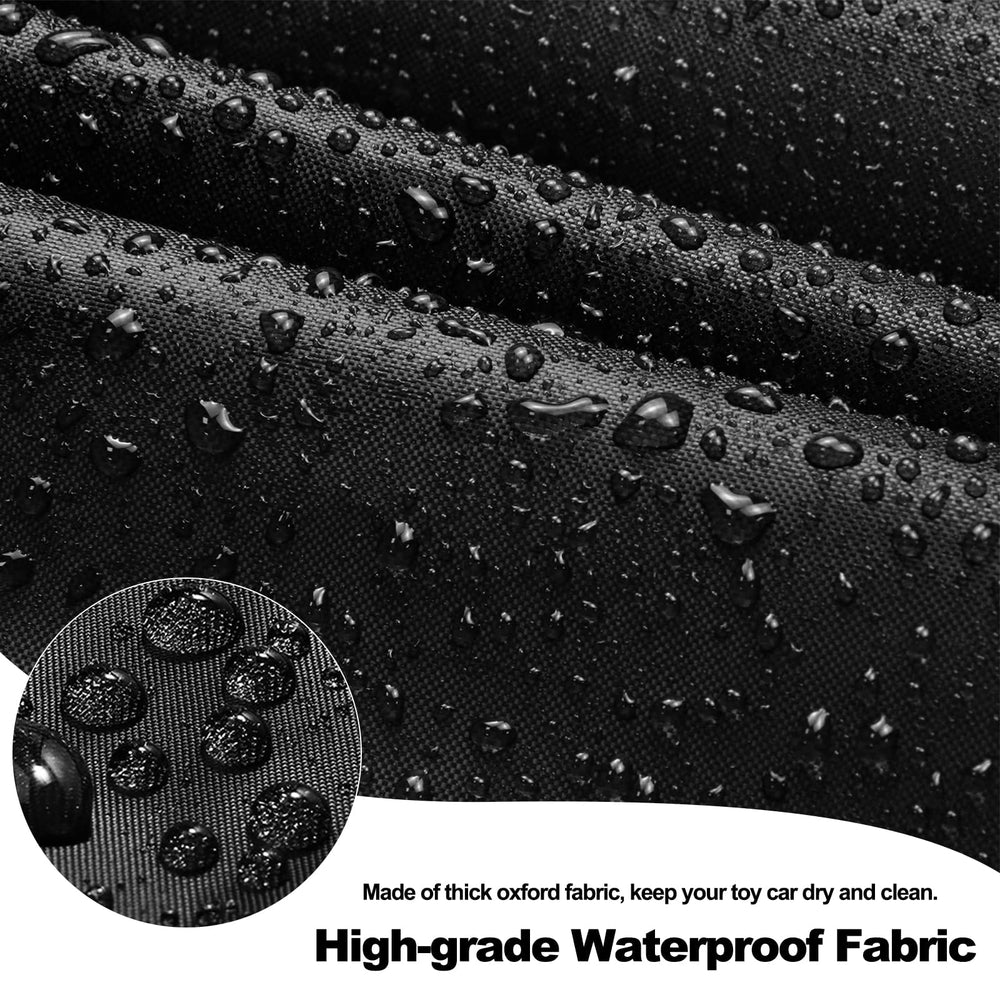 Tonhui Cozy Coupe cover material closeup demonstrates tear-resistant construction.