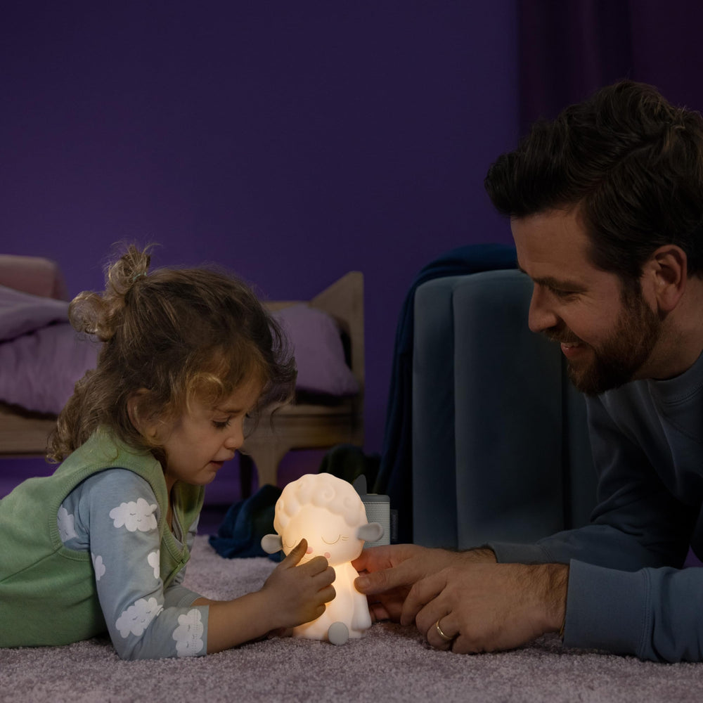Sleepy Sheep Night Light provides soft illumination for bedtime routines.