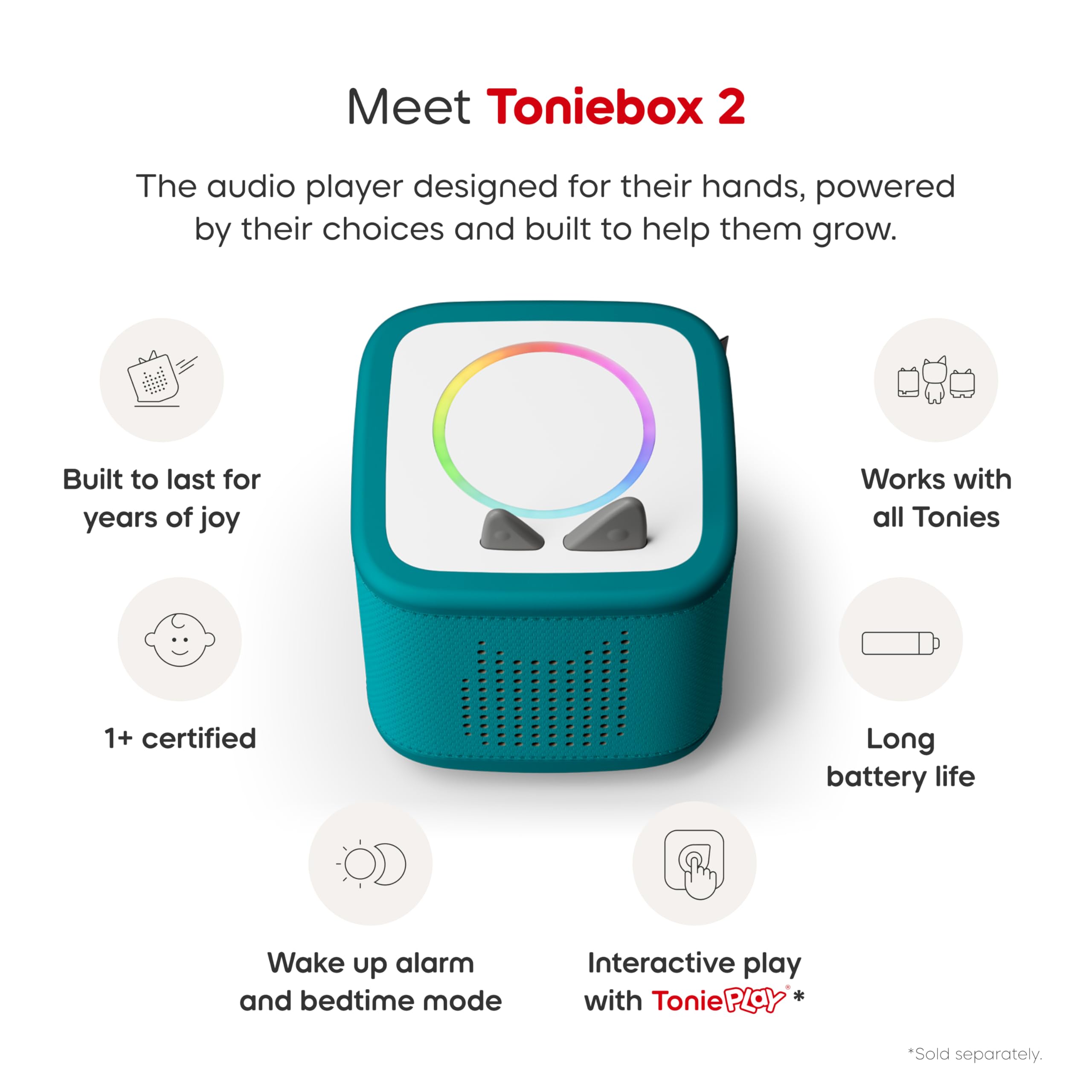 Tonies sleep timer feature helps easier bedtimes with a soft light