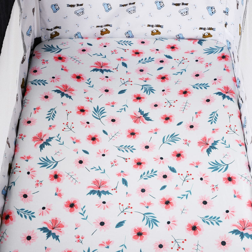 Tontukatu bassinet sheet grey solid offers versatile, easy matching in any nursery