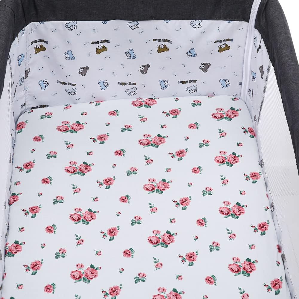 Ultra-soft fabric with secure elastic edge for a snug bassinet fit by Tontukatu