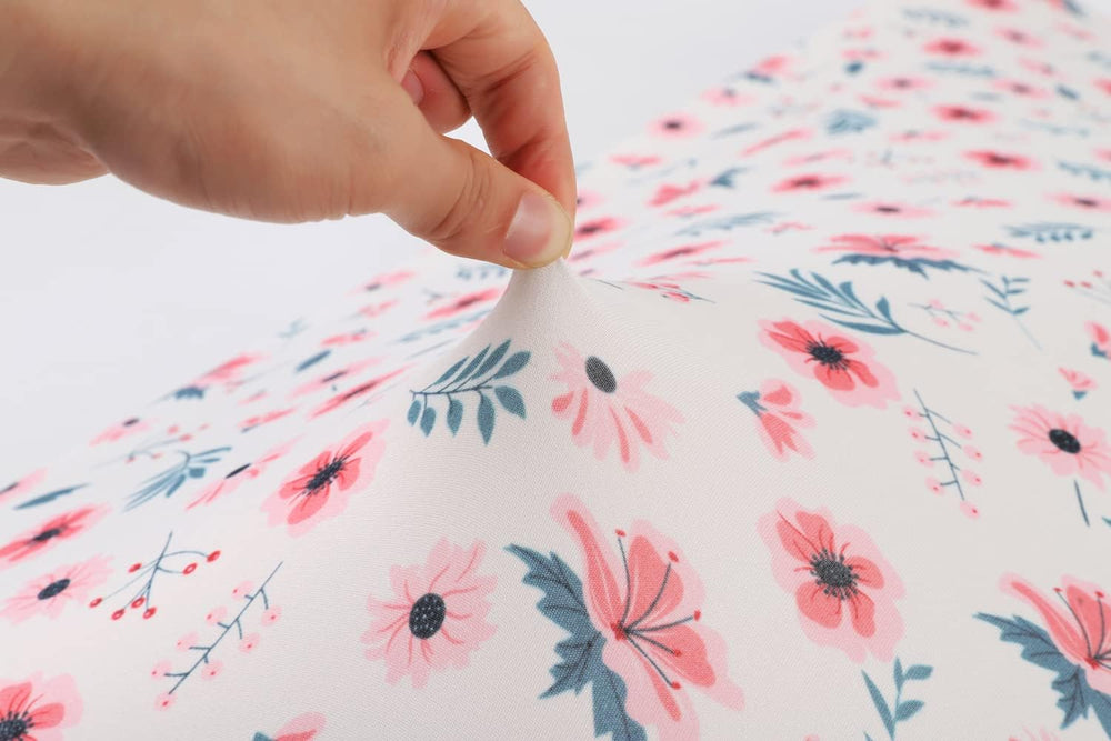 Floral pattern nursing pillow cover by Tontukatu for nursery styling