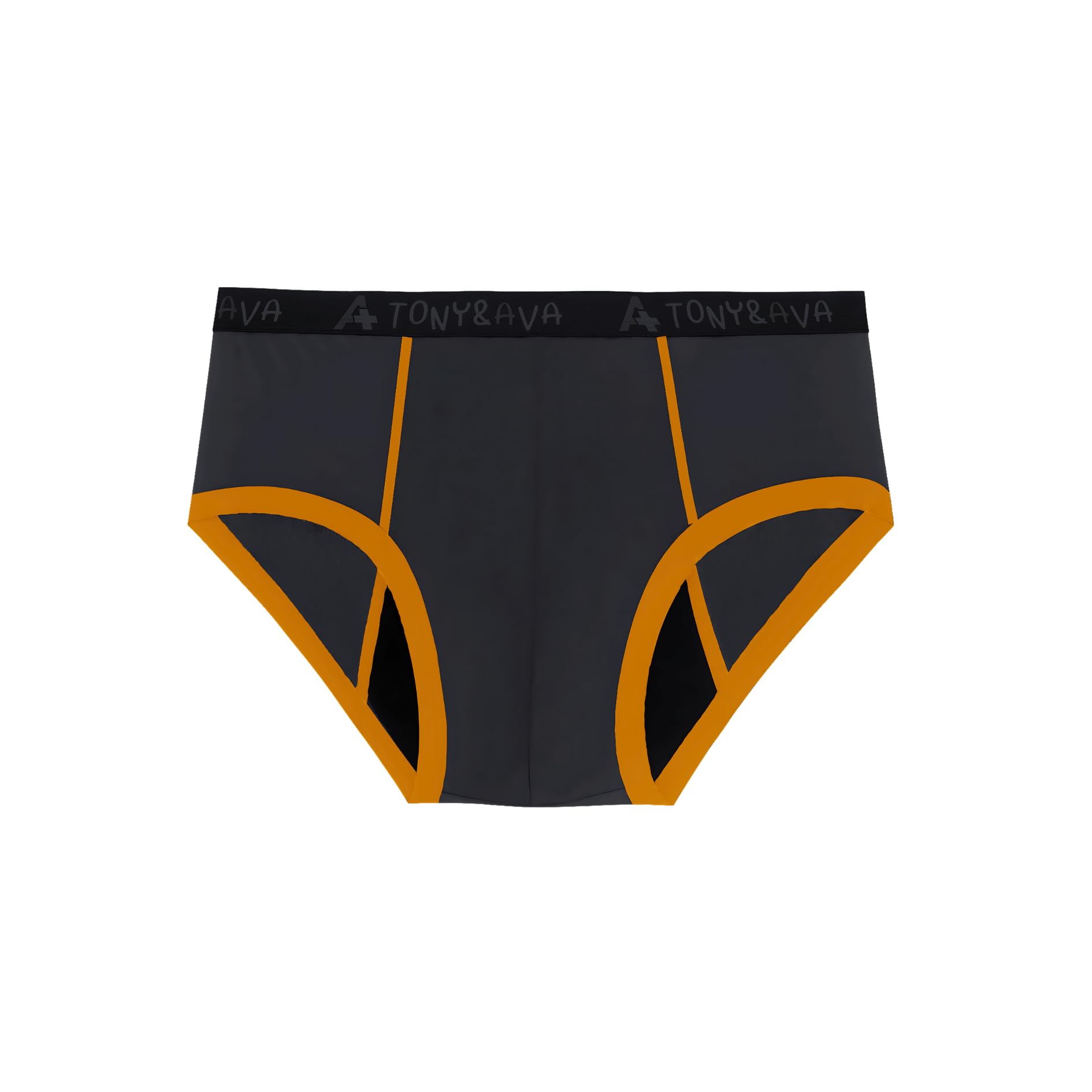 Tony and Ava boys underwear with orange strip offers discreet day protection.