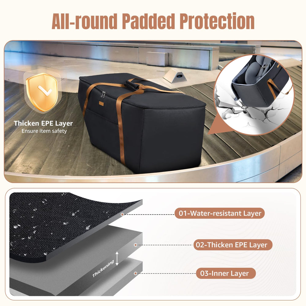Tonyeee travel bag highlights compatibility with Chicco KeyFit 30 with base and Nuna Pipa.