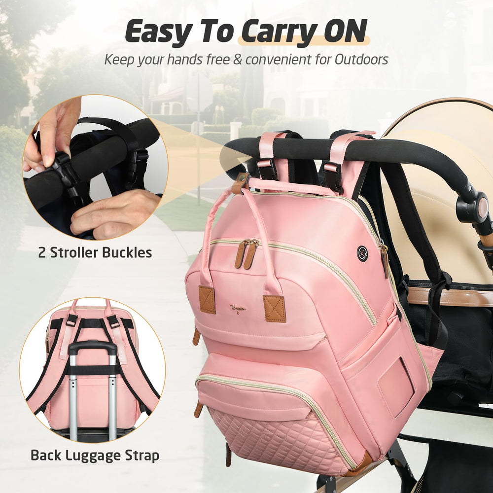 Tonyeee diaper bag backpack changing pad included for quick changes