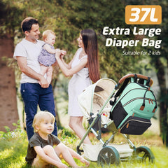 Tonyeee diaper bag backpack featuring ergonomic shoulder straps for comfortable wear.