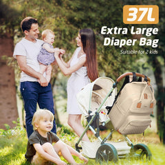 Tonyeee diaper bag backpack with ergonomic shoulder straps for comfortable wear