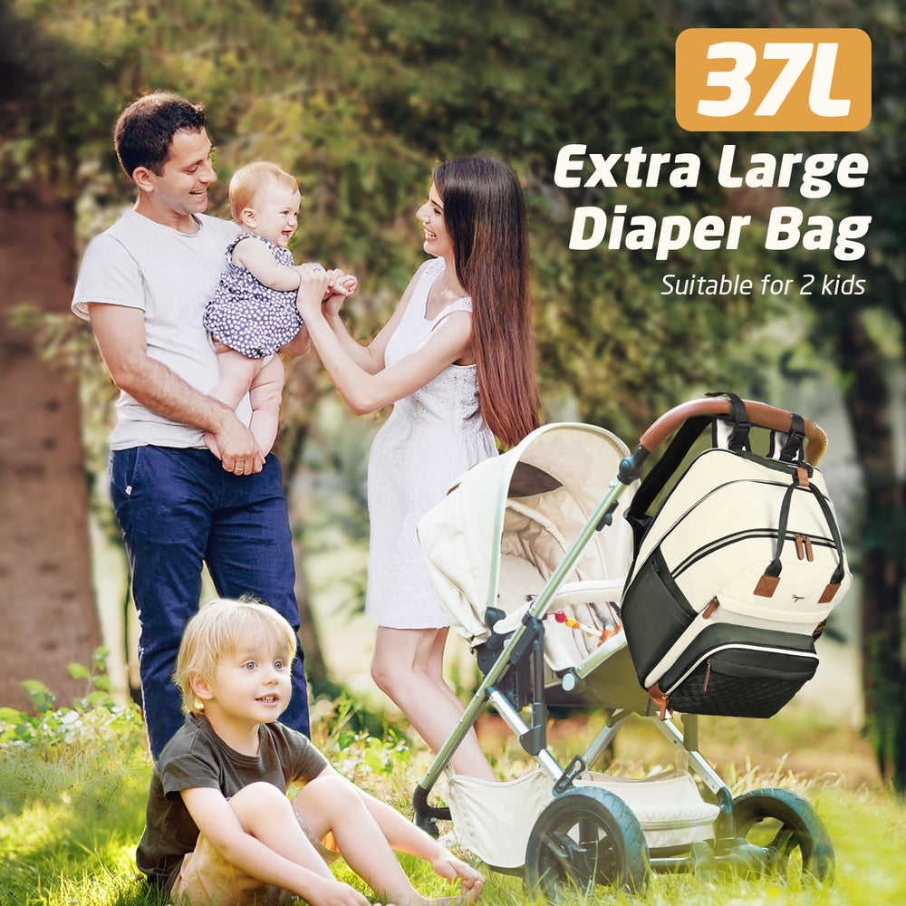 Tonyeee diaper bag backpack shows ergonomic, padded straps for comfortable all-day wear.